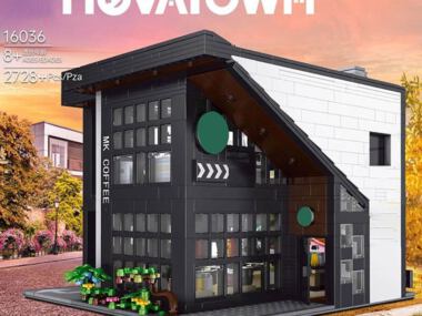 MOULD KING 16036 De MOC-45635 De Moderne Cafe Modulaire Met Led Onderdelen