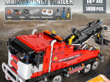 Mould King 19001 High-Tech Afstandsbediening Auto De App Rc Gemotoriseerde Pneumatische Service Truck