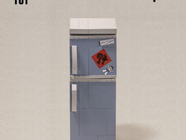 Klassieke Bricks Retro Vintage Koelkast MOC Decoratie