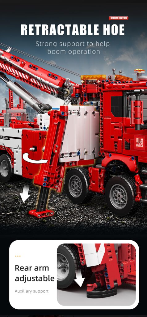 Mould King 17028 Camion Di Salvataggio Giallo – 4883 Pezzi – Versione Dinamica Con Motori E App – Set Building Block
