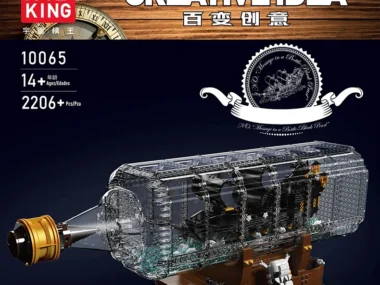 Mould King 10065 Piratenschip Bouwsteen Een Schip In Fles Model (Zwarte Parel) Montage Zeilboot