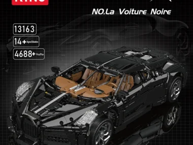 Mould King 13163 La Voiture Noire – RC Sportwagen Bouwset – 3837 Onderdelen – Technic Supercar met Afstandsbediening