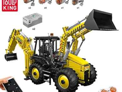 Mould King 17036 Achterlader – 2239-delige Gemotoriseerde Tracktor Graaf/Laadcombinatie