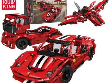 Mould King 10076  De 3 In 1 Veranderende Sportwagen Vrachtwagen En Vliegtuigmodel