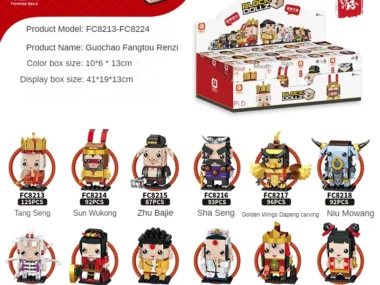 brickhead Fangcheng Westwaarts Reis Bouwsteen Tang Monnik Sun Wukong Pig Bajie Zand Monnik Assemblage