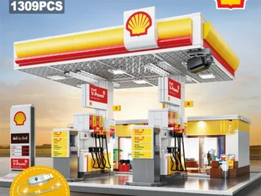 Cada Shell: C66026 Shell-tankstation, ± 1309 stuks, met 2 minifiguren