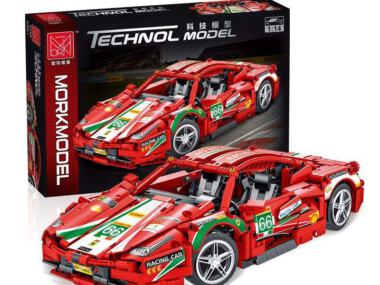 Mork 023002-1 Creative High-Tech Serie 1328Pcs Rood 458 Super Racing Sport Auto 1:14