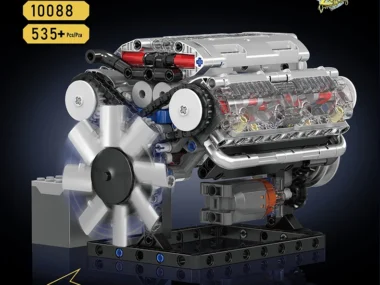 Mould King 10088 Technische Auto Bouwsteen De Gemotoriseerde V8 Motor Model