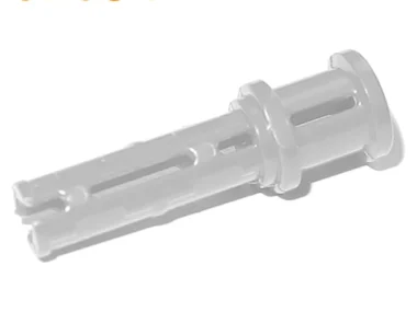 6321747 - 32054 - Technic, Pin lang lichtgrijs met wrijvingsribben in de lengte en aanslagbus