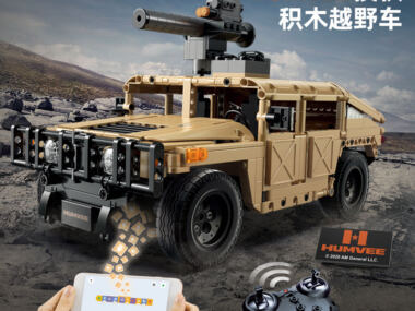 CaDA C51202W – Humvee 1:14 schaal | RC Bouwset | 912-delige militaire voertuigmodel