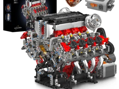 Mould King  10130 of 10219 Technische Automotor Speelgoed De Gemotoriseerde F488 Supercar V8 Motor