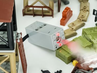 Technic Motor met licht en spray, compatibel met Technic onderdelen