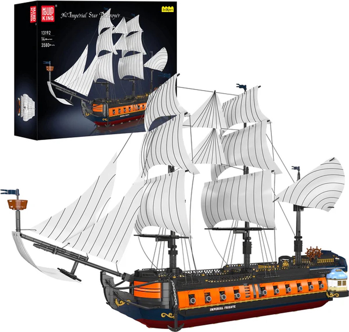 Mouldking 13192 - Piratenschip - Imperial Destroyer - bouwset - 3580 onderdelen - statisch